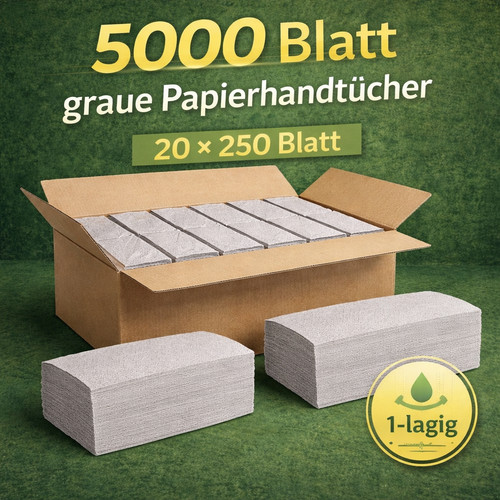 Papierhandtücher grau 5000 - papierhandtücher,